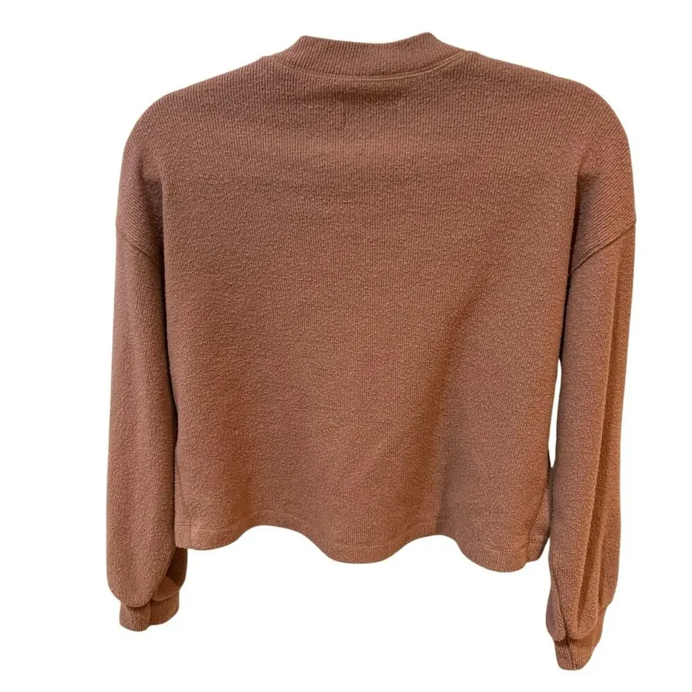 Abercrombie & Fitch Cardigan Sweater Size XXS Romantic Cottagecore Feminine Tan